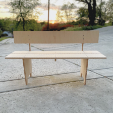 Modern Plywood Bench
